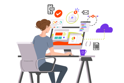 Person at computer